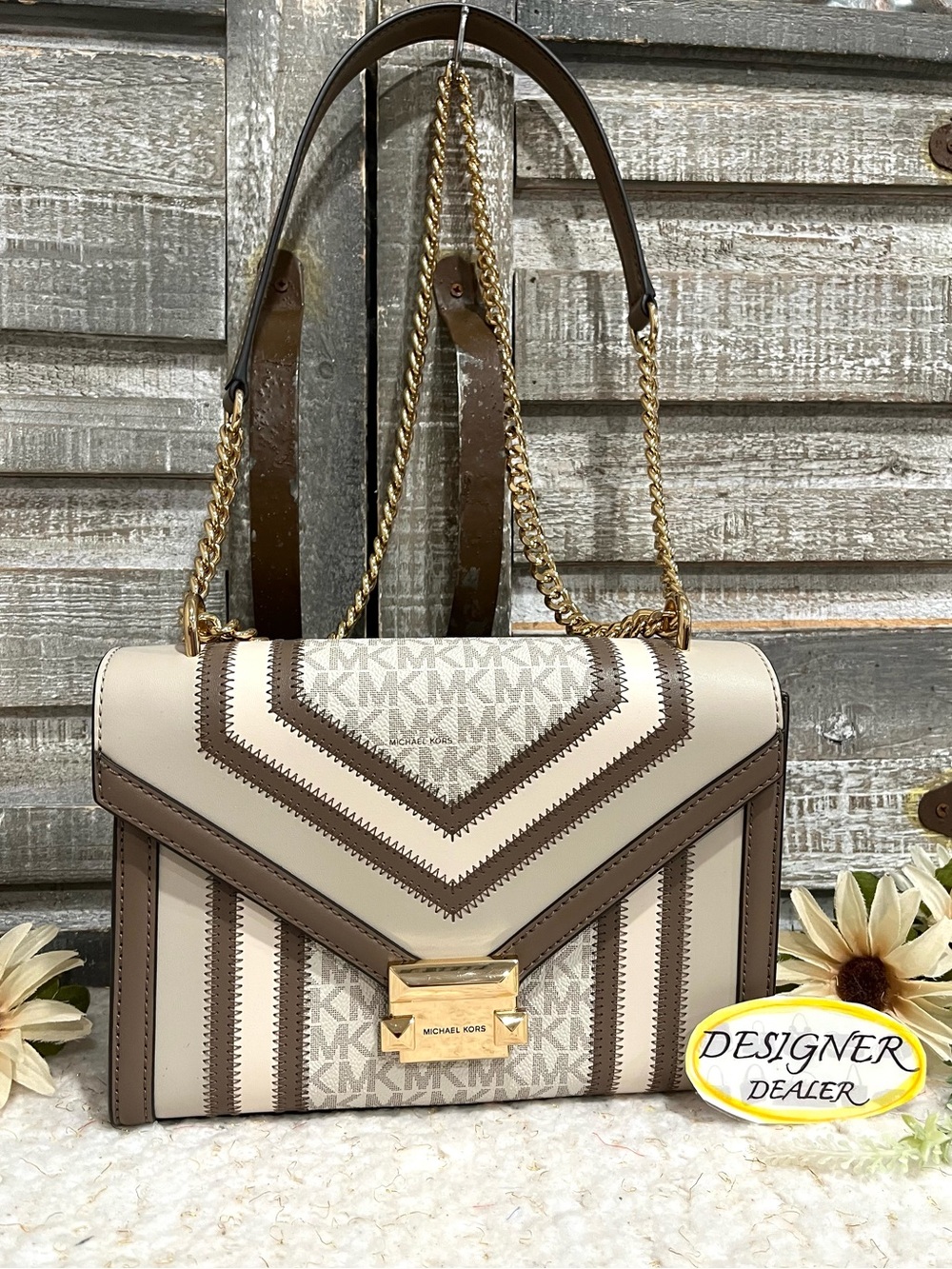 MICHAEL KORS Whitney Colorblock Convertible Crossbody EUC!